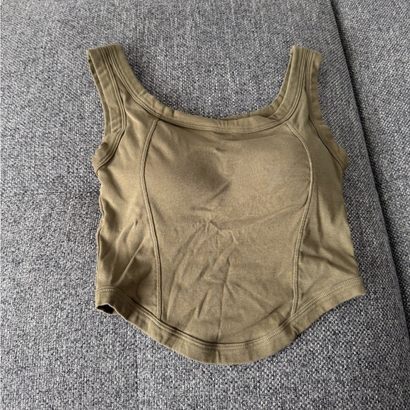 Tops - Khaki Green camisole bra top